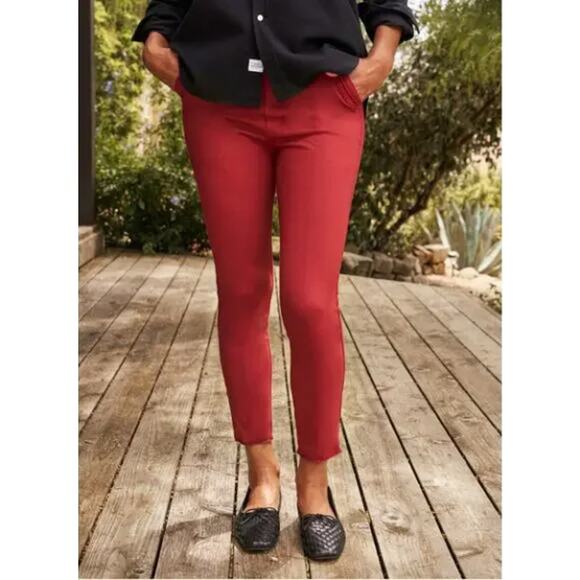 Frank & Eileen Murphy Billion Dollar Pant Cranberry Red Rust Stretch Size Medium